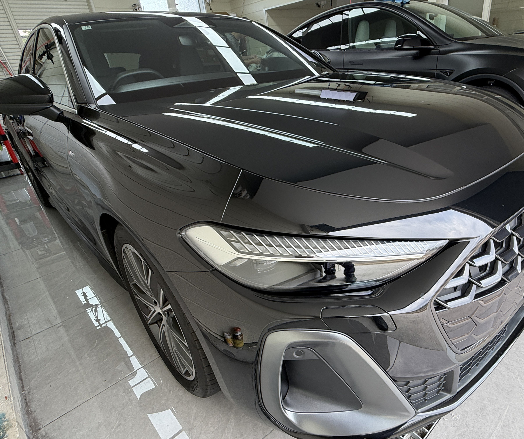 2025 Audi A5 bumper blackout before image 1 photographed in Osaka by EISUI WRAP