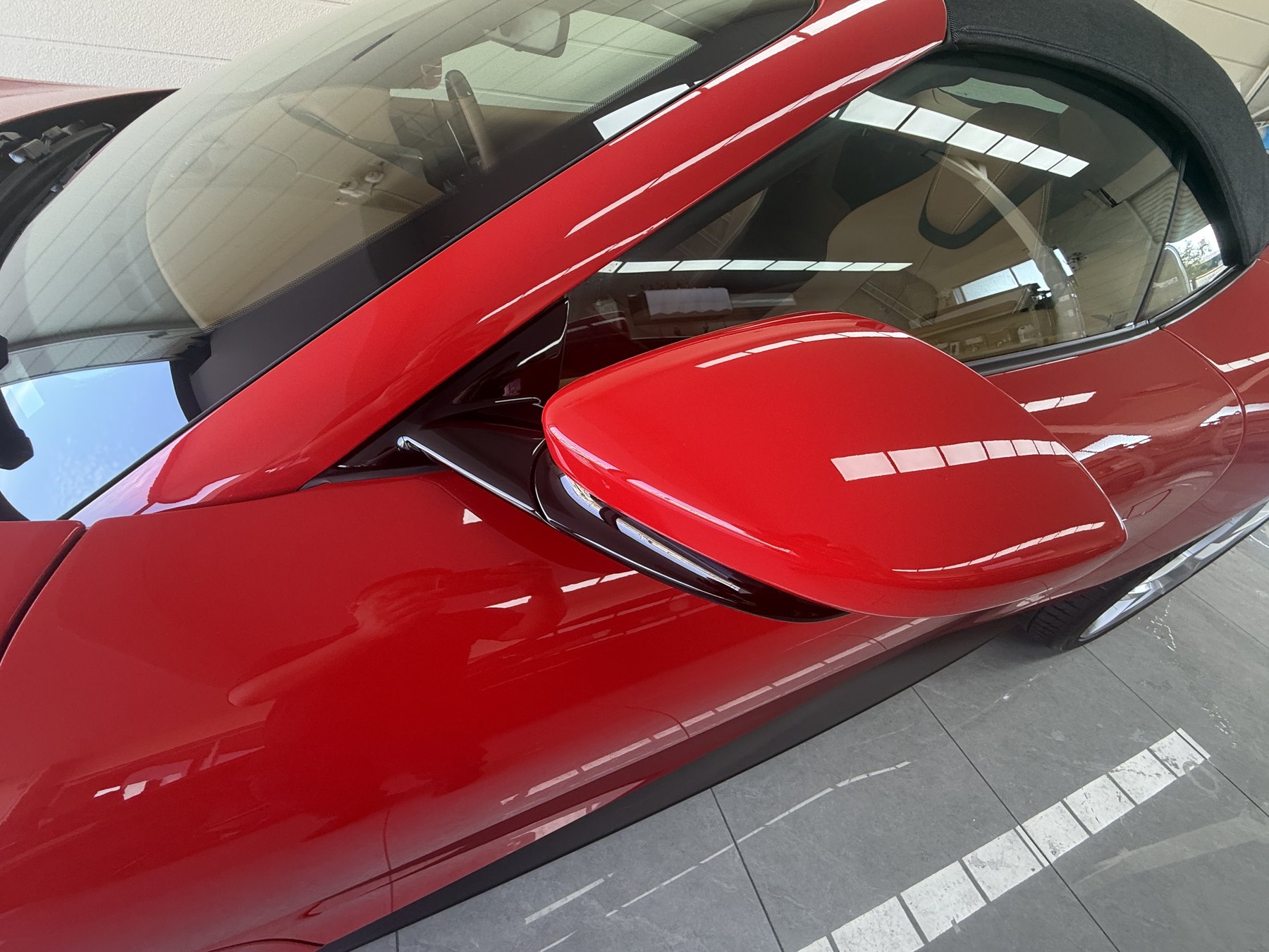 Ferrari Roma Spider ドアミラー周辺 EISUI透明PPF施工後 大阪