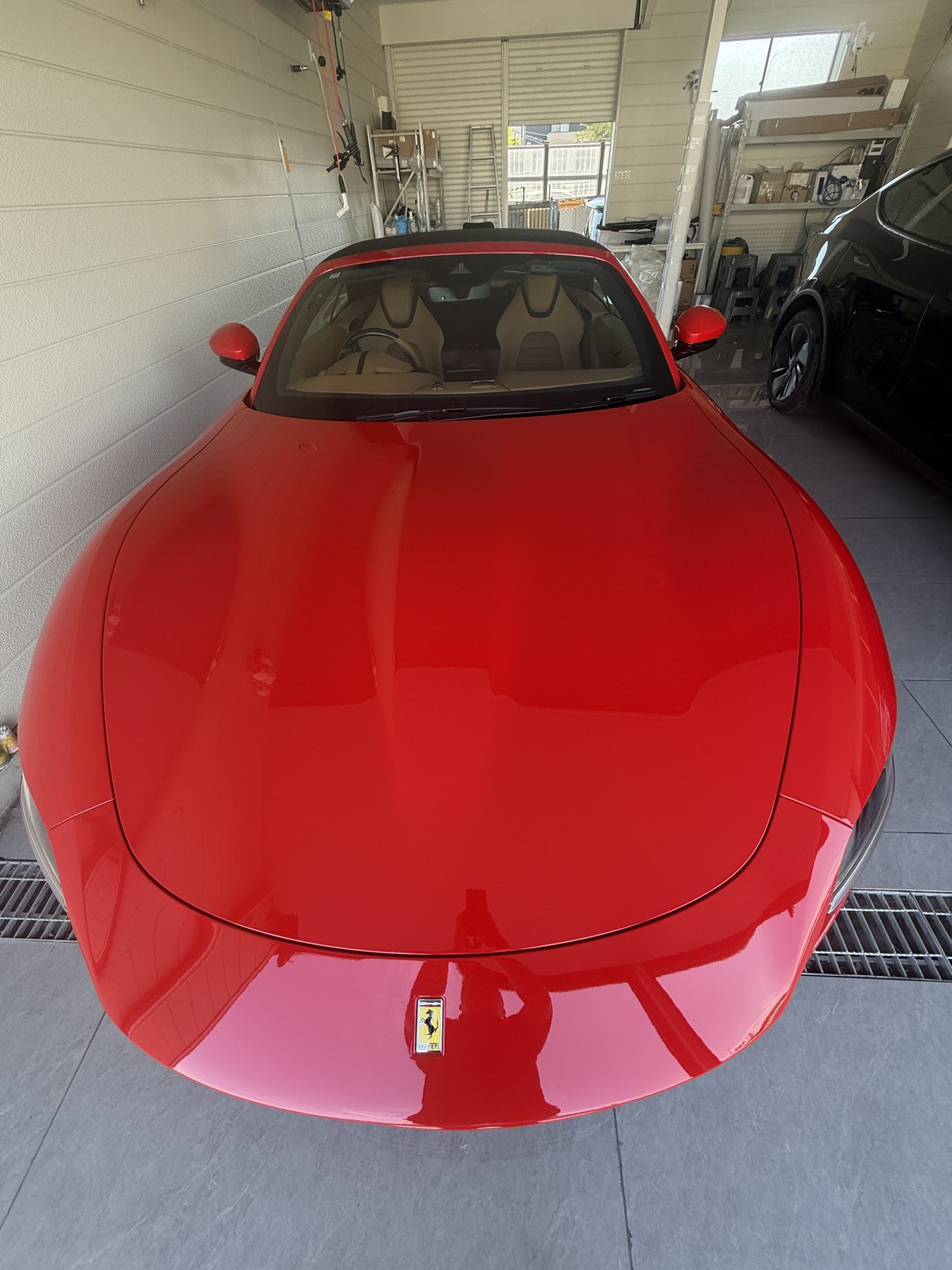 Ferrari Roma Spider 透明PPF ボンネット上面施工後 大阪