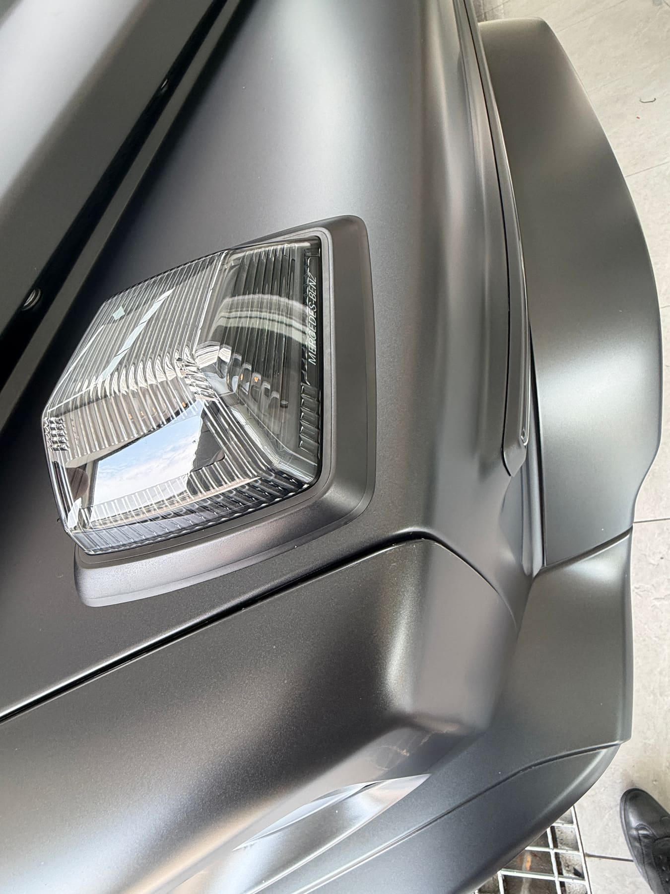 G400d マット塗装専用PPFの仕上がりと質感差の細部