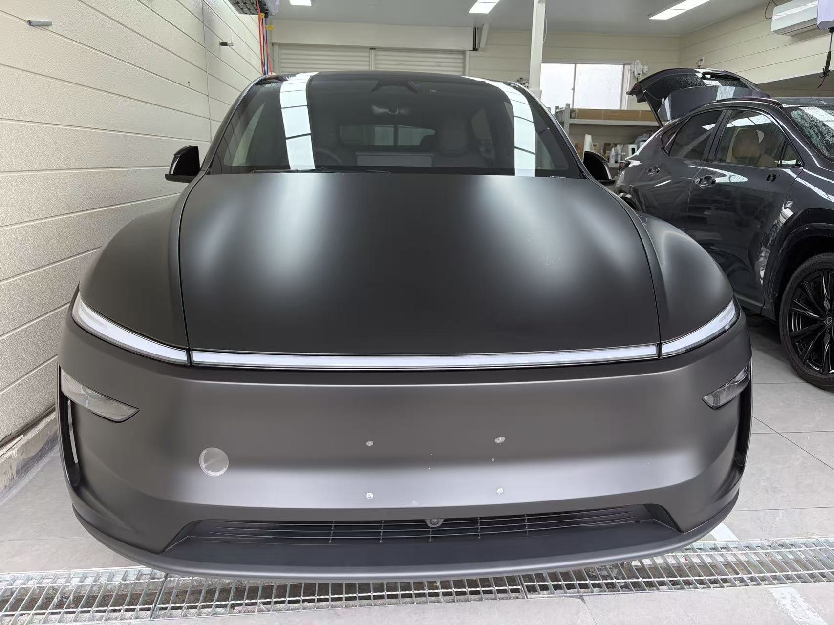 大阪 テスラ Model Y ブラック 透明マットPPF施工後 フロント