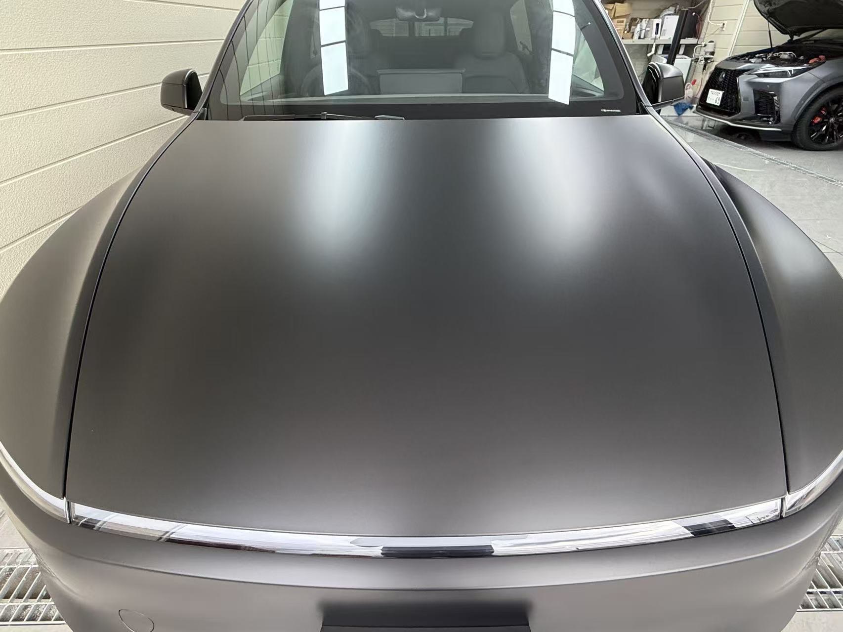 大阪 テスラ Model Y 透明マットPPF ボンネット質感
