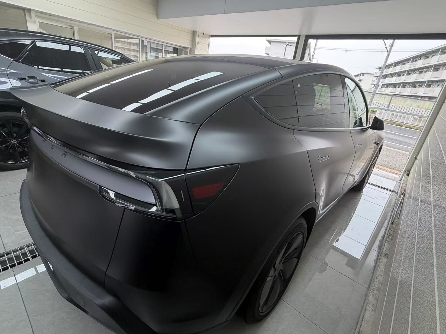 大阪 テスラ Model Y ブラック 透明マットPPF施工後 リア