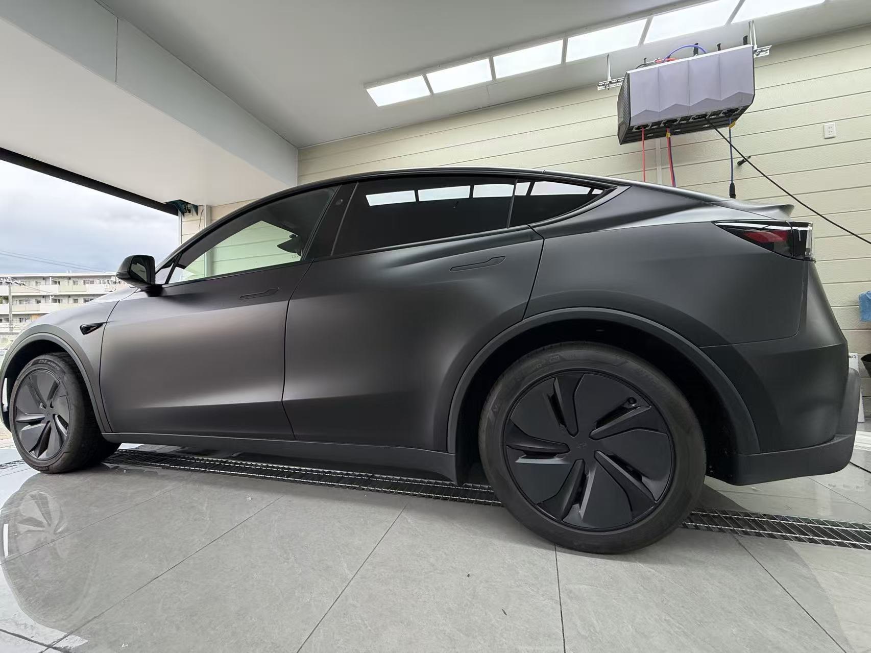 大阪市住之江区 テスラ Model Y 透明マットPPF サイドビュー
