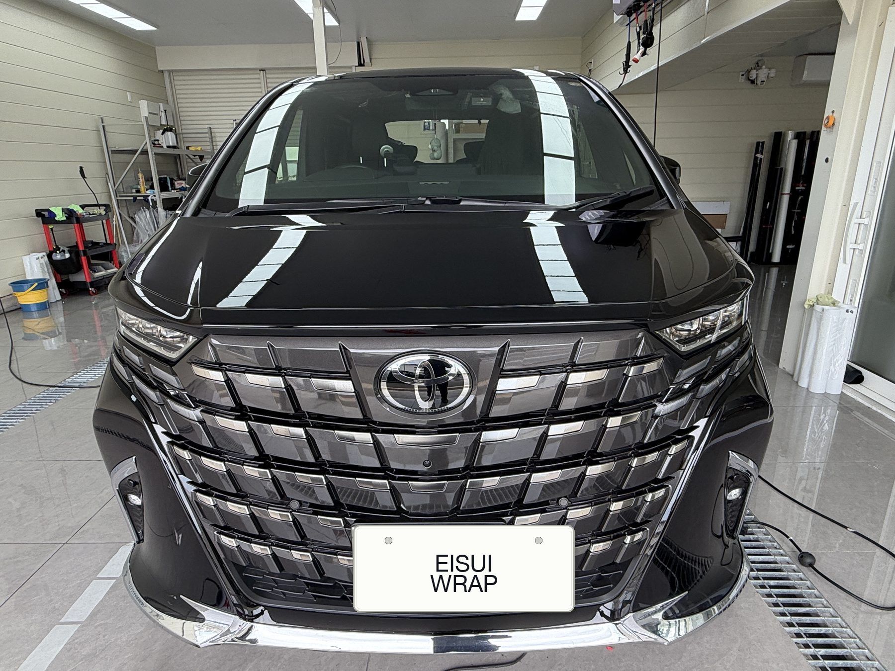 トヨタ アルファード40系 透明PPF施工後 正面 EISUI WRAP