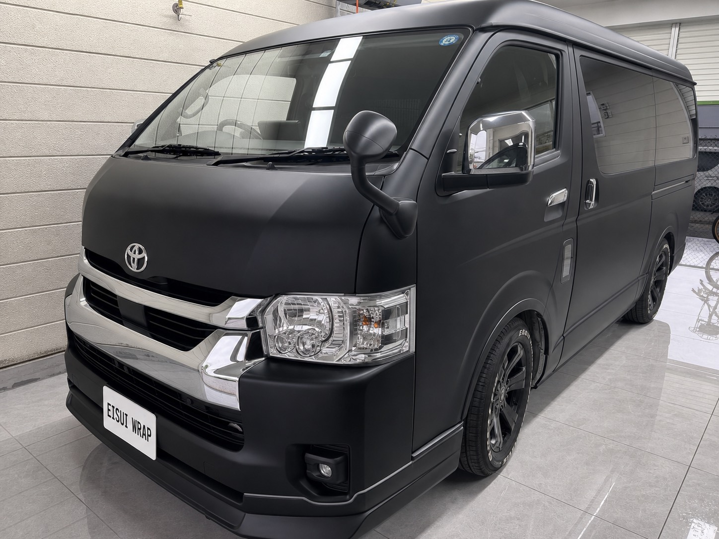 Toyota Hiace Color PPF Matte Black in Osaka by EISUI WRAP in Osaka