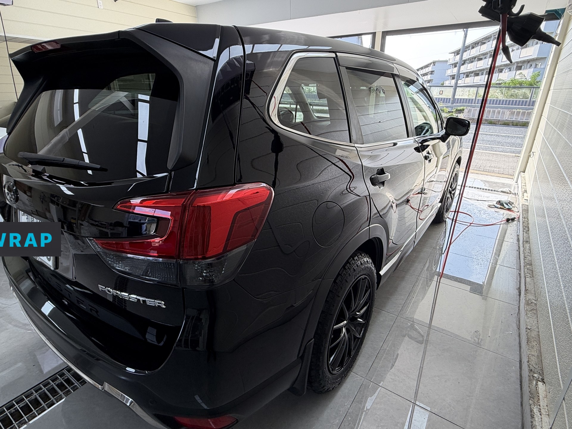 2019 Subaru Forester Premium (SK9) after EISUI clear PPF: Finished vehicle viewed from the opposite rear quarter