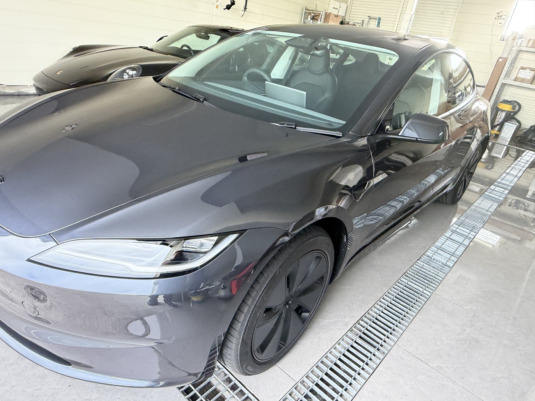 2026 Tesla Model 3 Stealth Grey before matte clear PPF