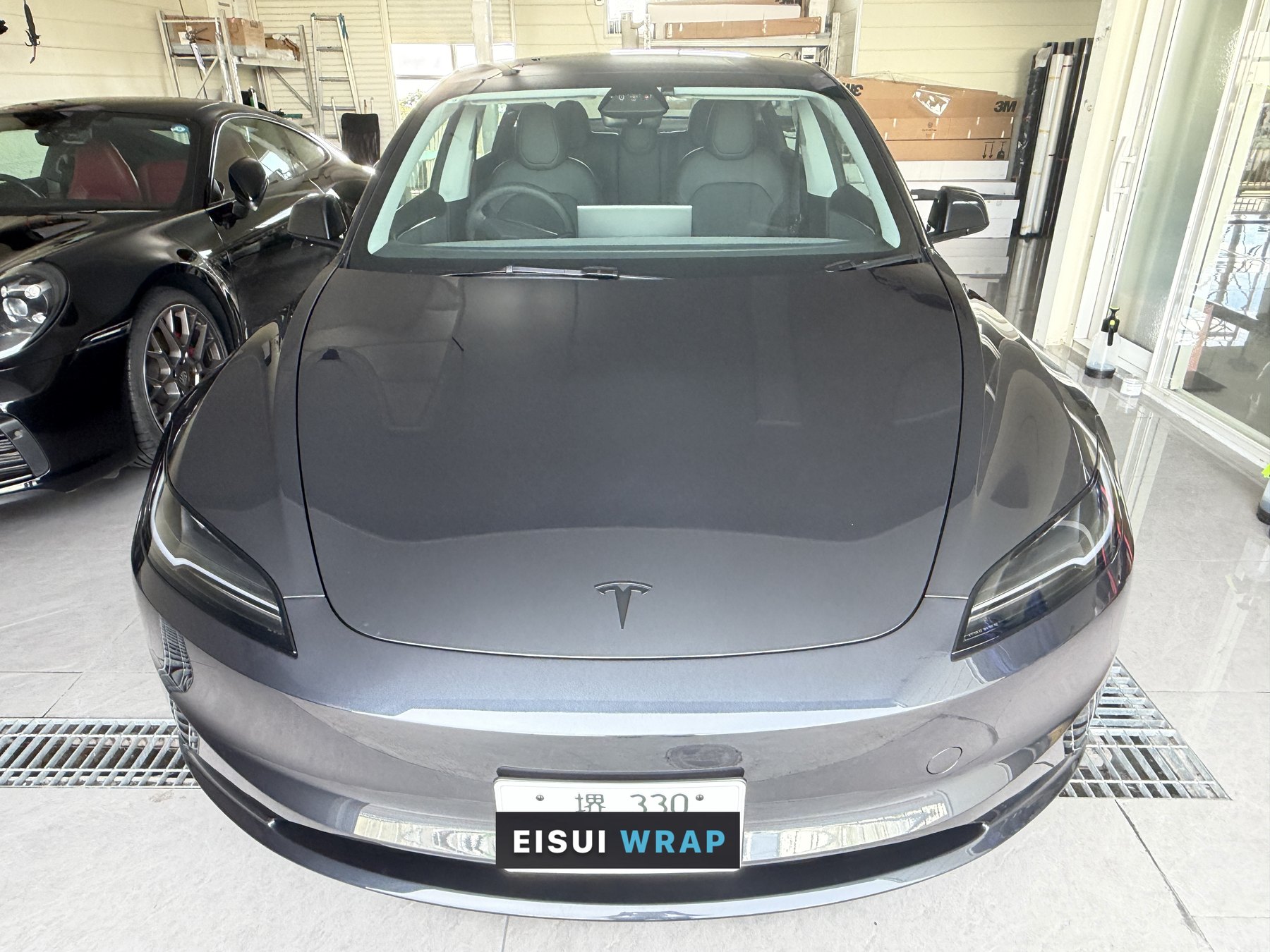 2026 Tesla Model 3 Stealth Grey before matte clear PPF