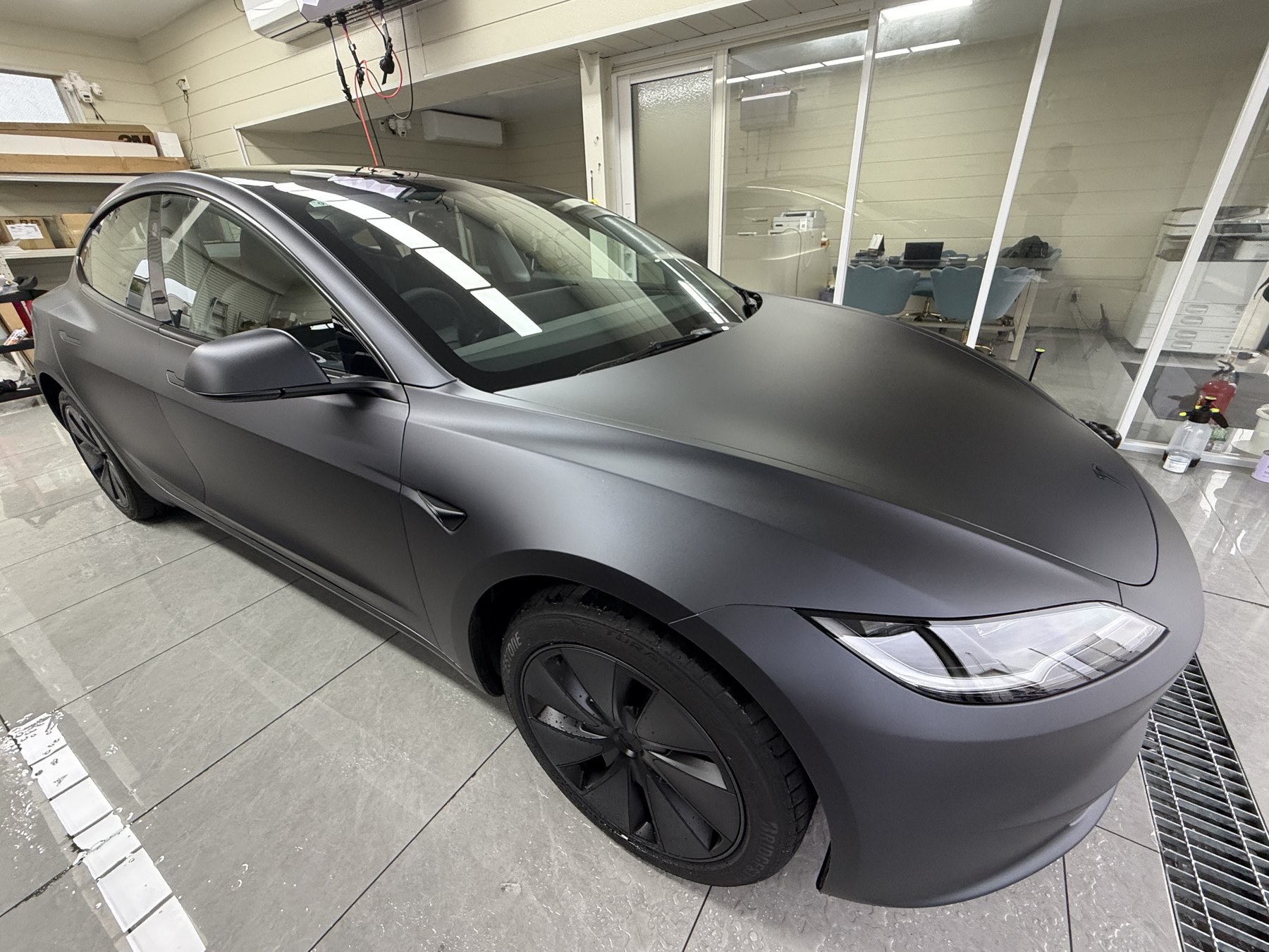 2026 Tesla Model 3 Stealth Grey after EISUI matte clear PPF
