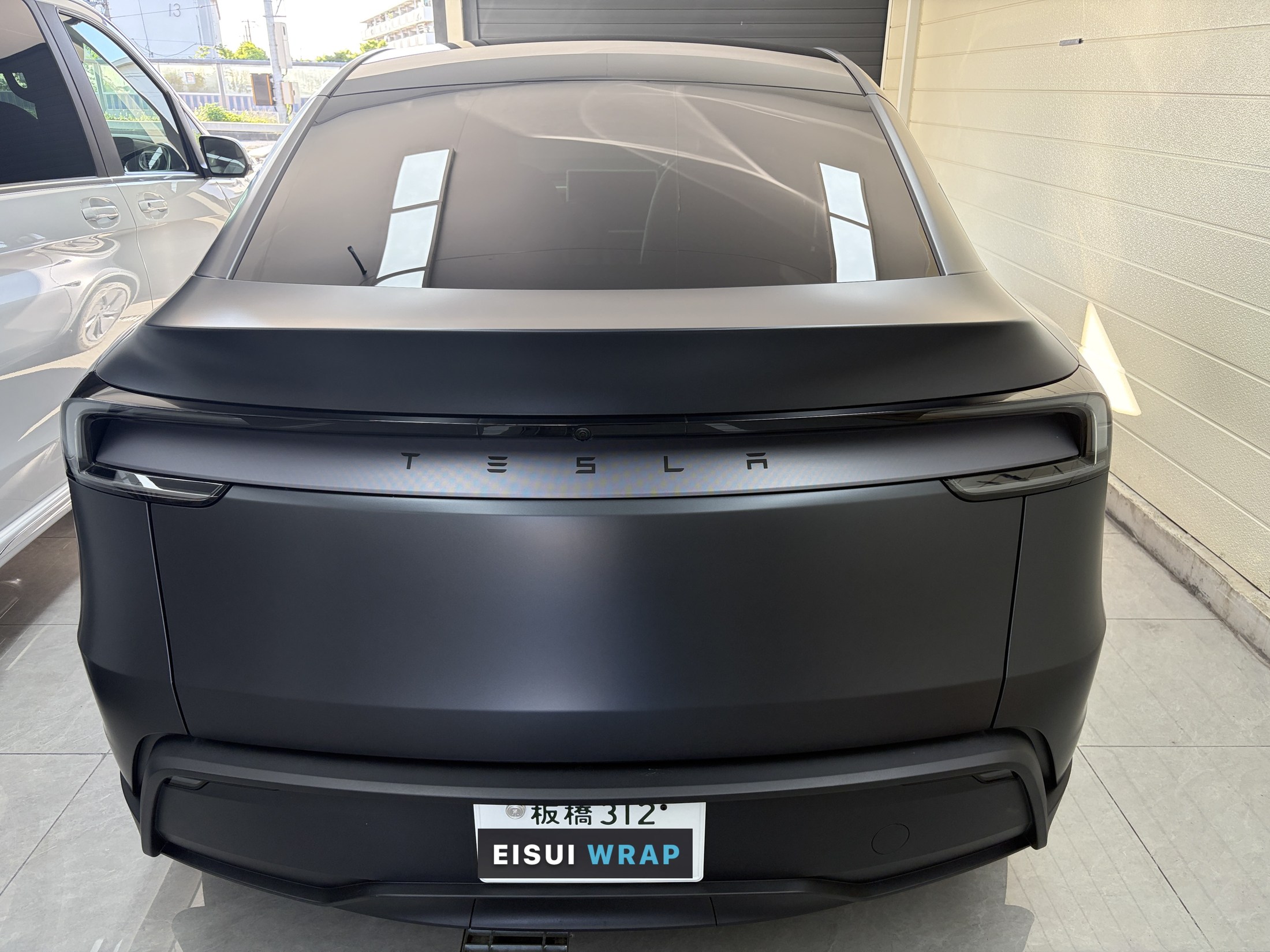 2026 Tesla Model Y Stealth Grey after EISUI matte clear PPF, rear