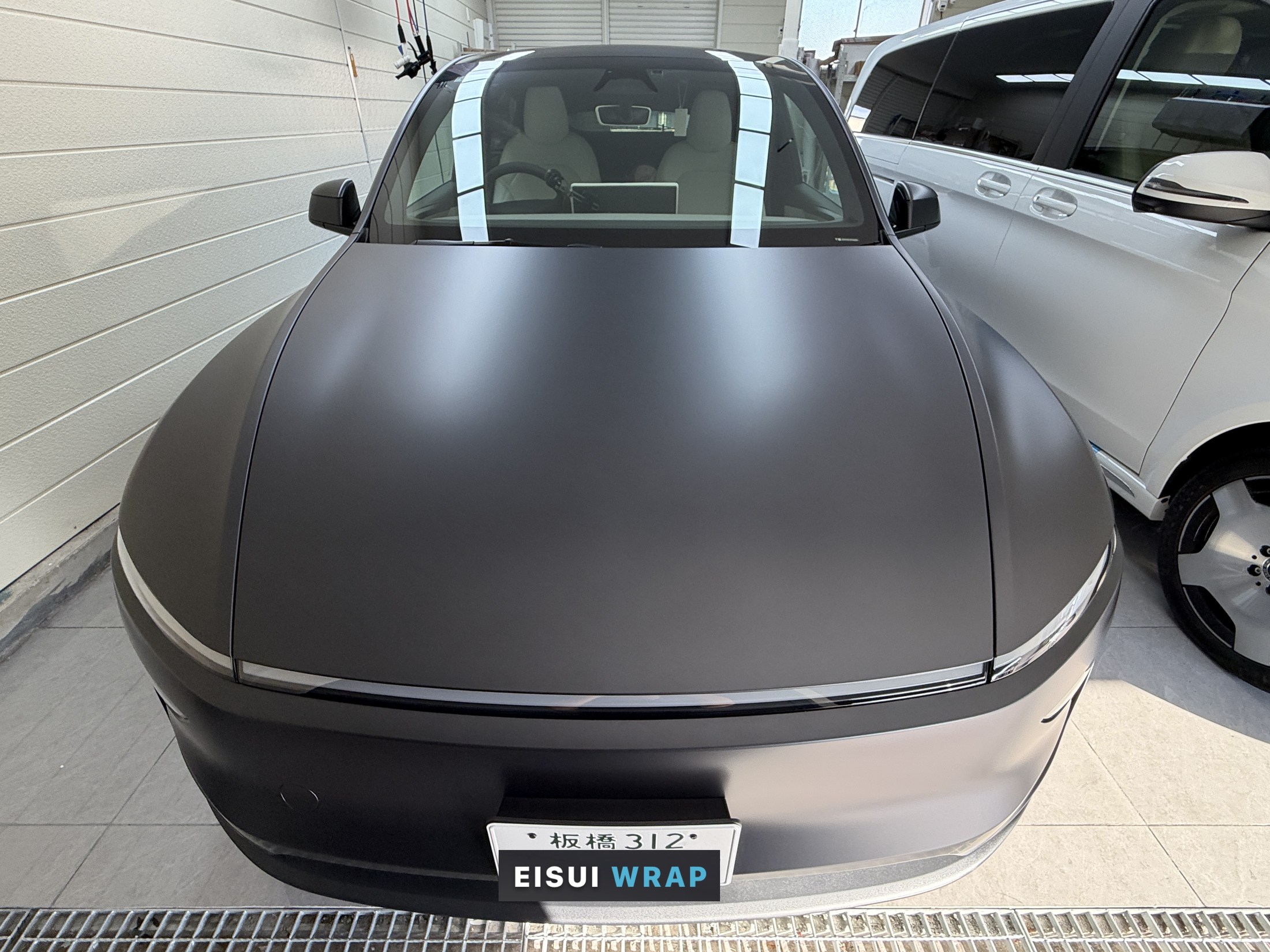 2026 Tesla Model Y Stealth Grey after EISUI matte clear PPF, front