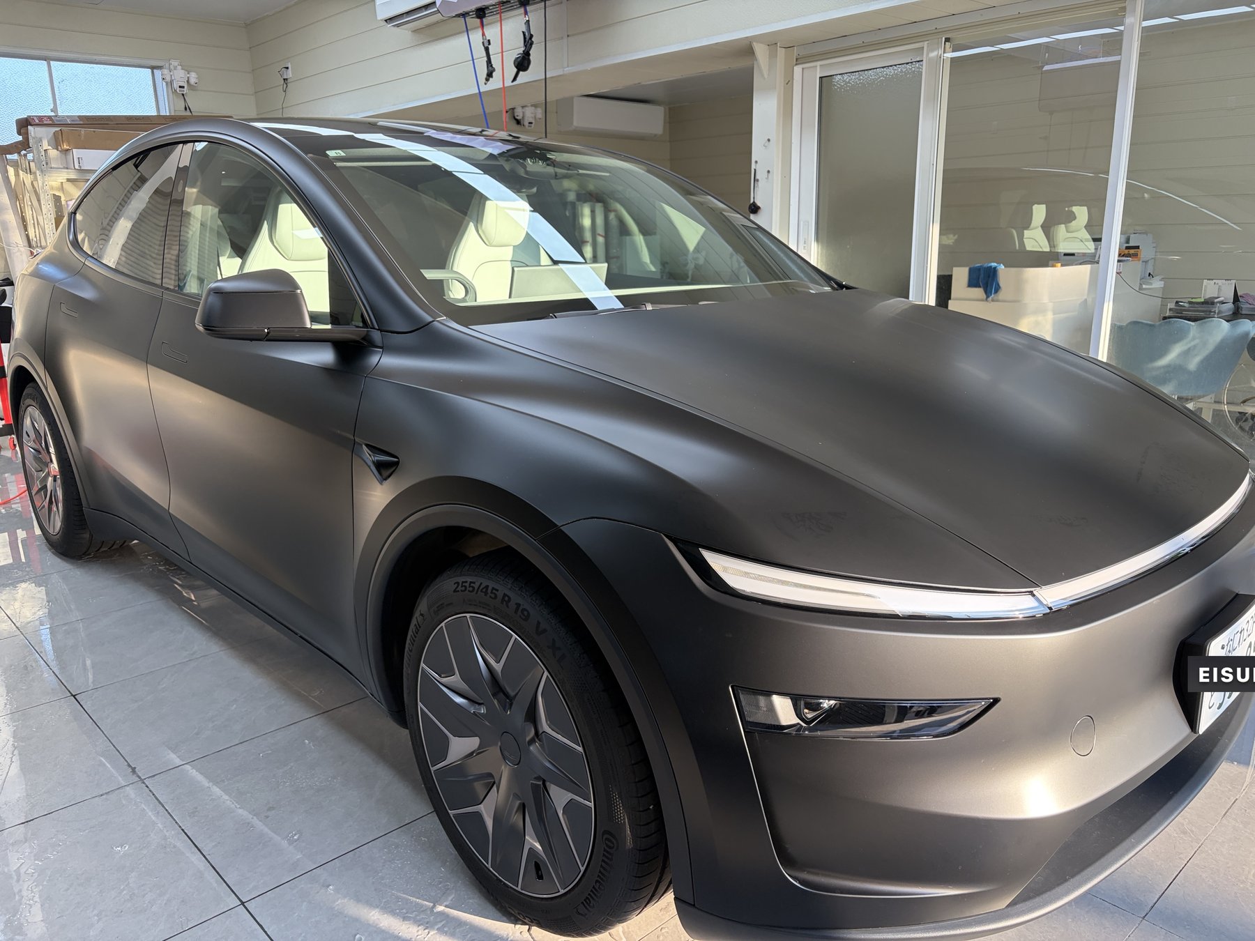 Tesla Model Y L after matte PPF