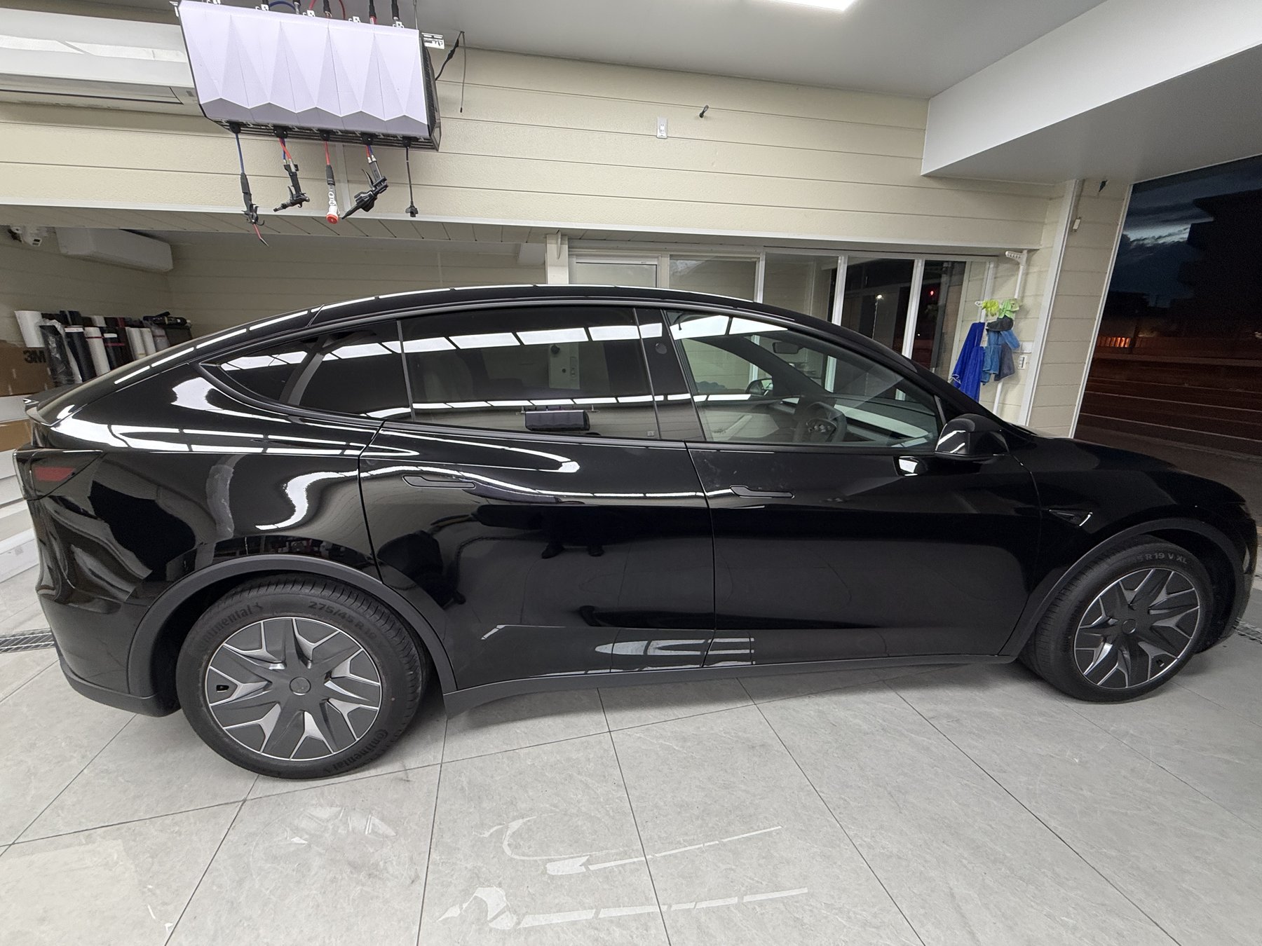 Tesla Model Y L before matte PPF