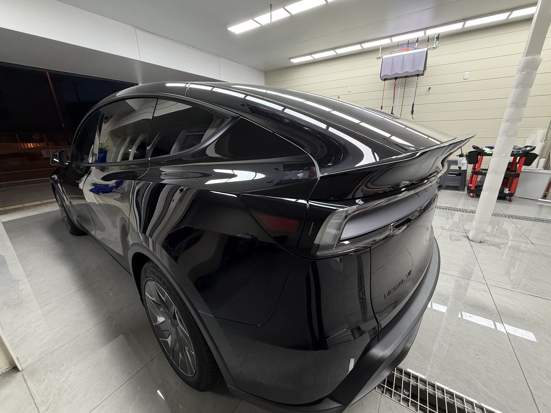 Tesla Model Y L before matte PPF