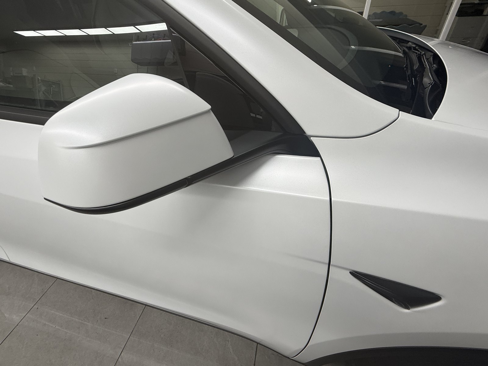 Model Y L door mirror after satin clear PPF