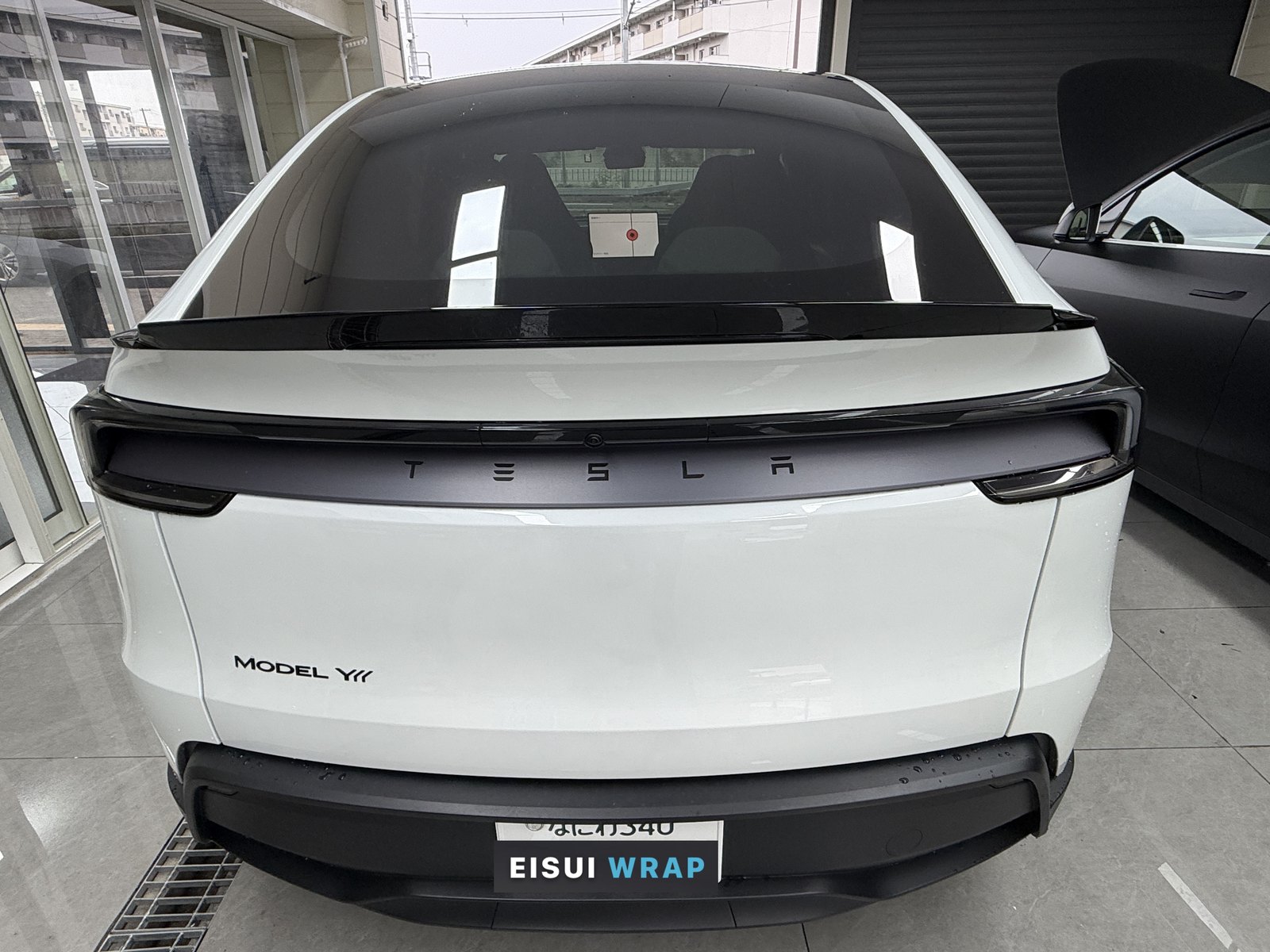 2026 Tesla Model Y L rear, before satin clear PPF installation