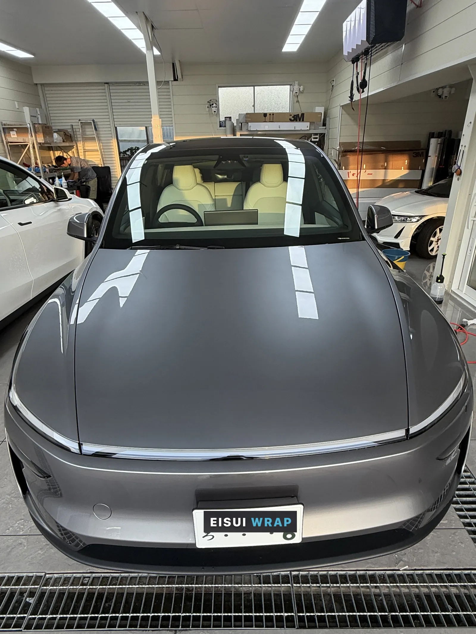 Tesla Model Y Quicksilver clear gloss PPF front Osaka