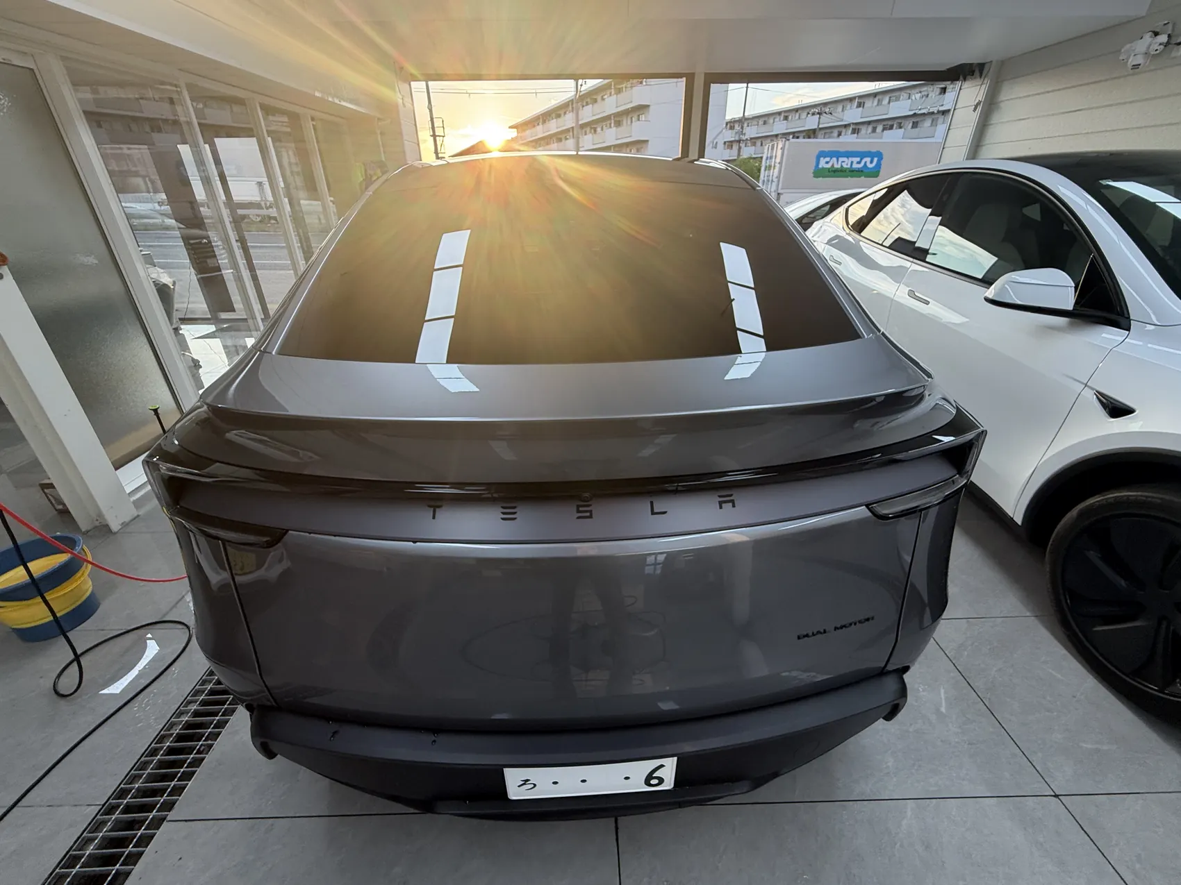 Tesla Model Y clear PPF rear view
