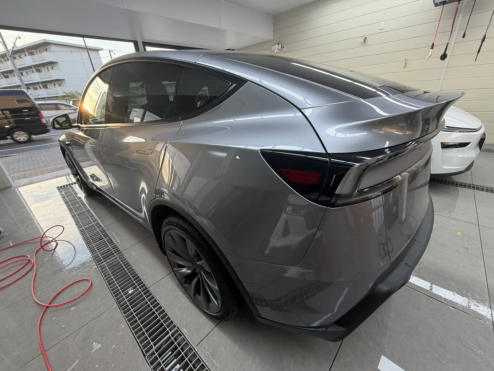 Tesla Model Y clear PPF rear side