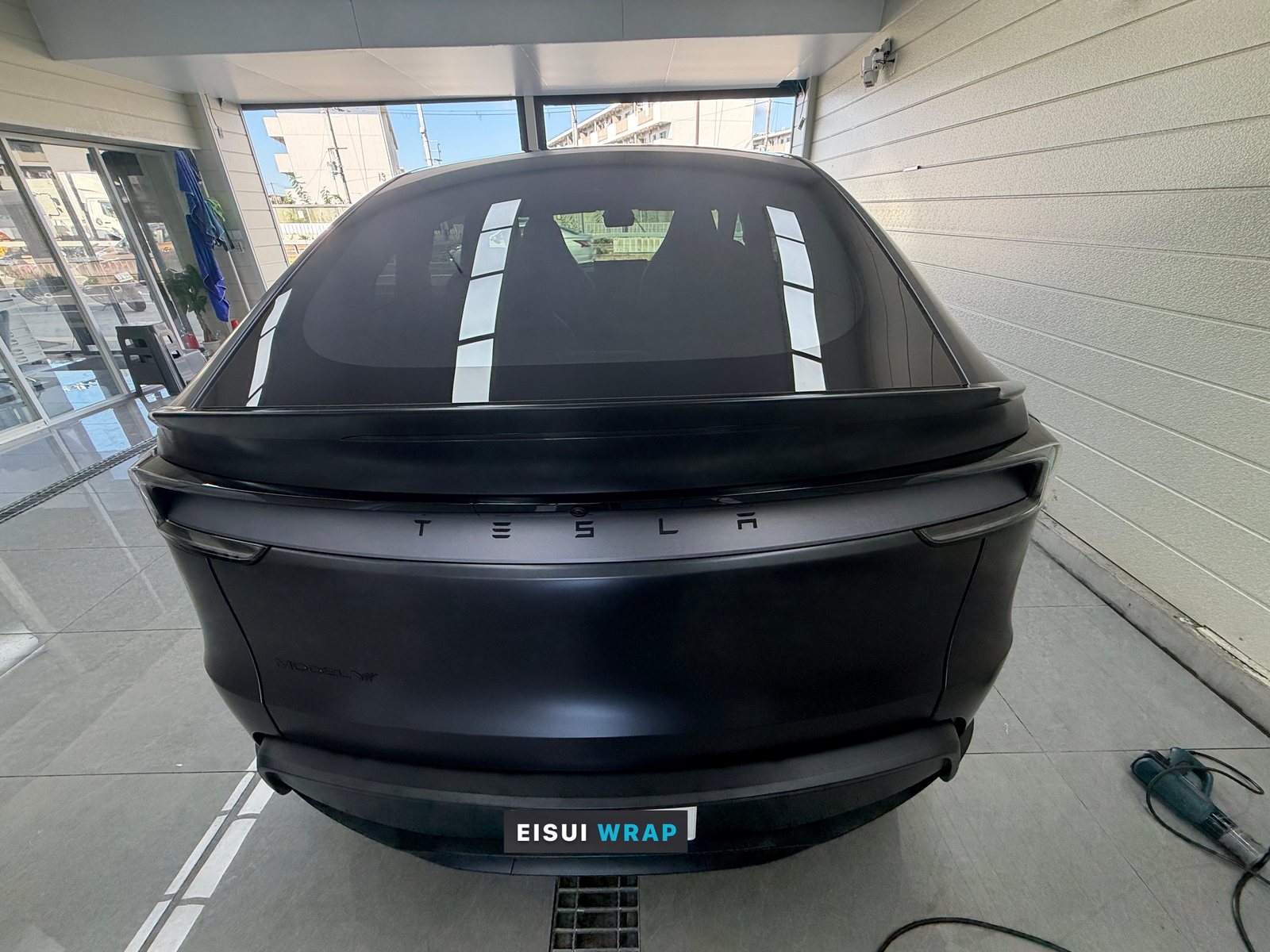 2026 Tesla Model Y L Stealth Grey, After: rear