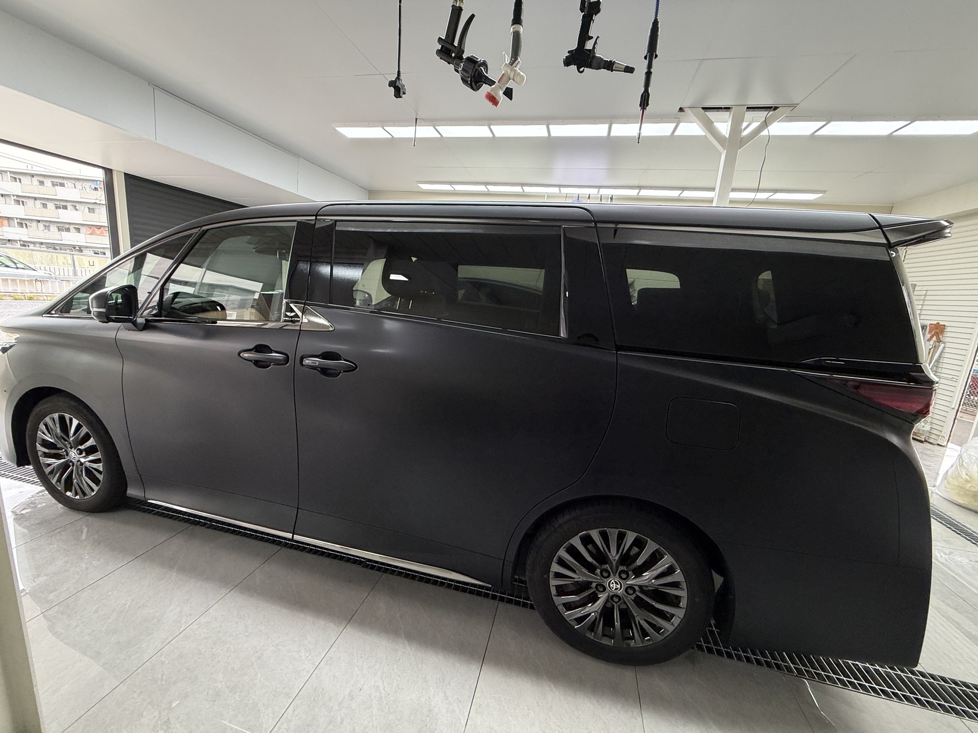 2025 Toyota Vellfire satin PPF side profile Osaka