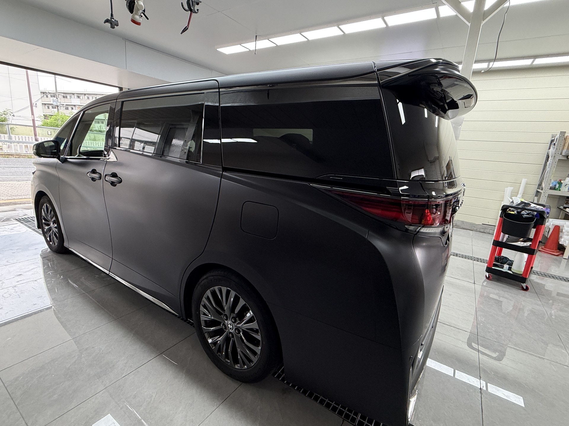 2025 Vellfire satin PPF rear quarter
